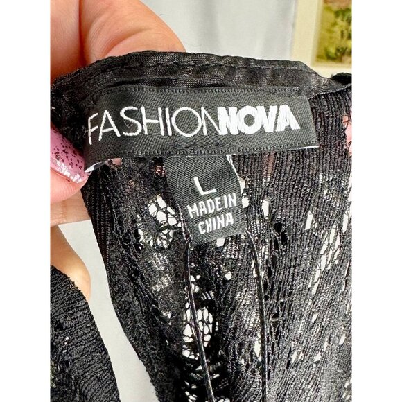 NWT Fashion Nova Lace and Cargo Jumpsuit Large - Picture 8 of 9